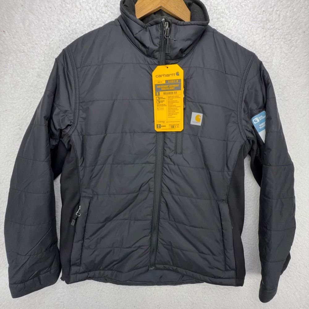 Carhartt Rain Defender Lightweight Insulated Jacket Womens Small Black NWT